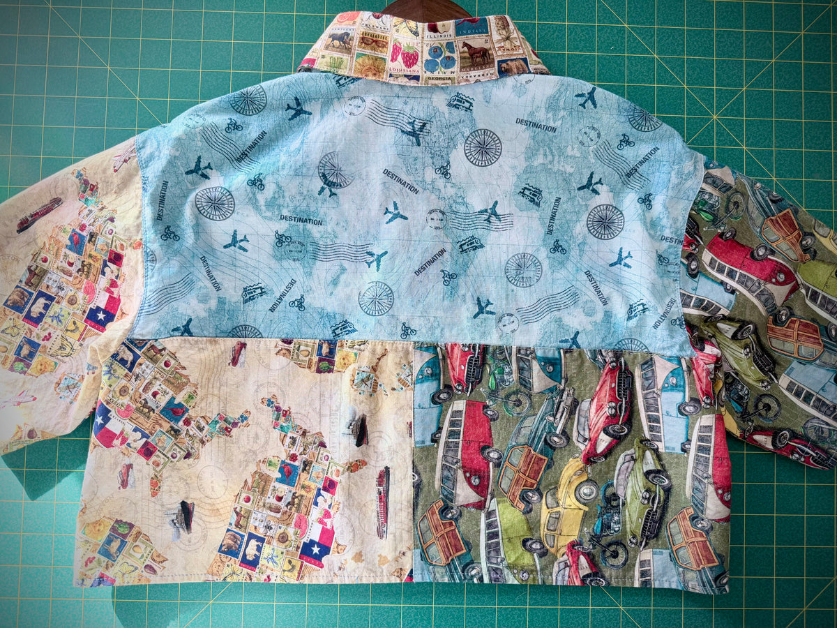 Traveler's Patchwork Studio Button-Up