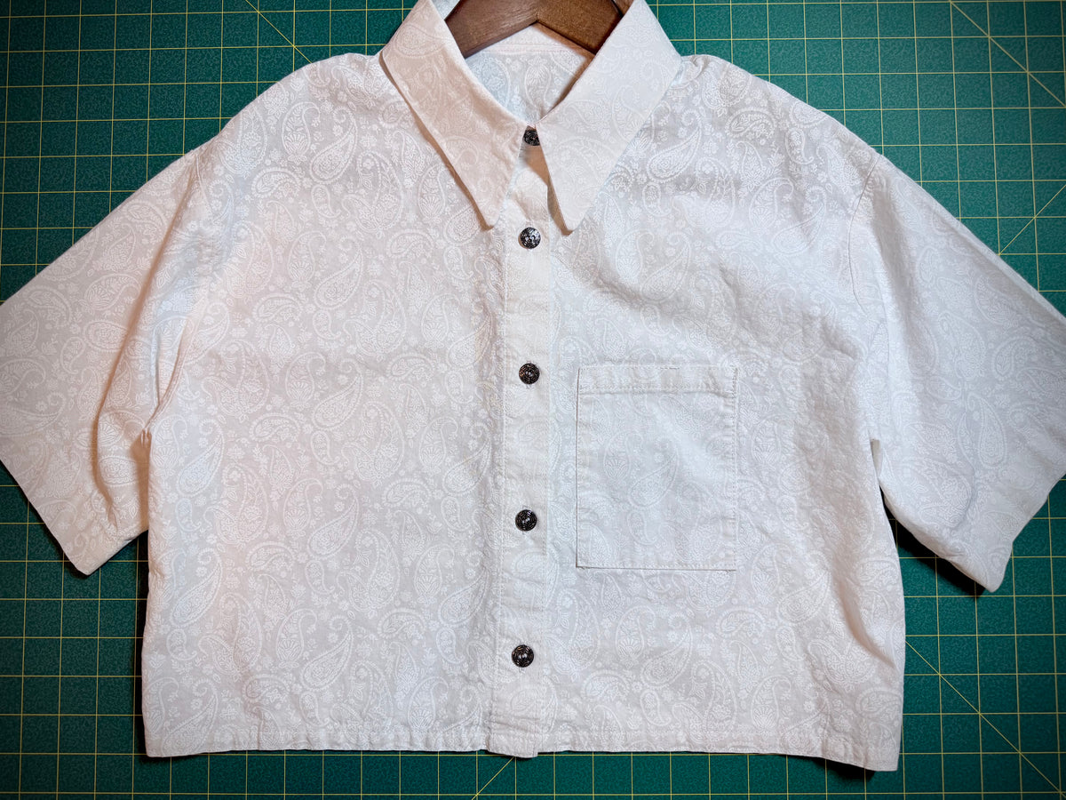 Ivory Paisley Studio Button-up