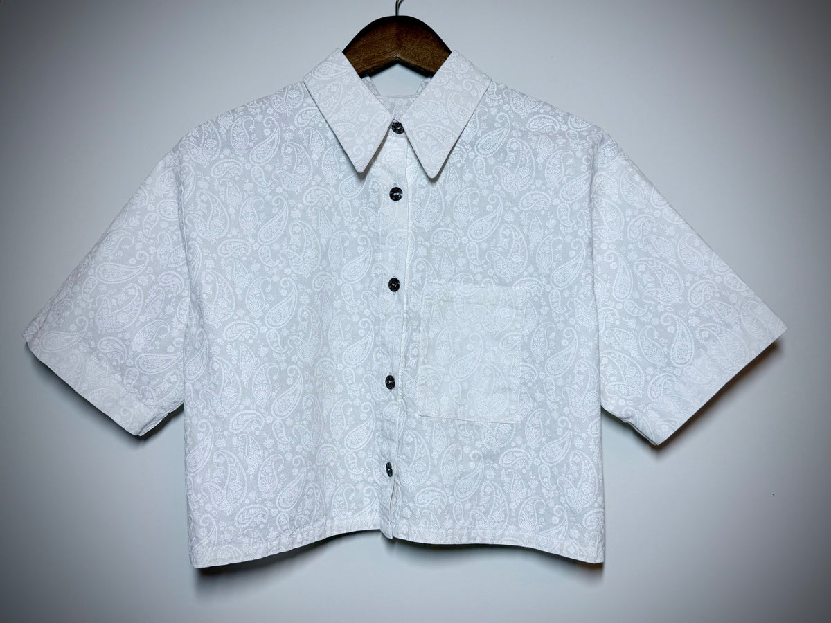 Ivory Paisley Studio Button-up