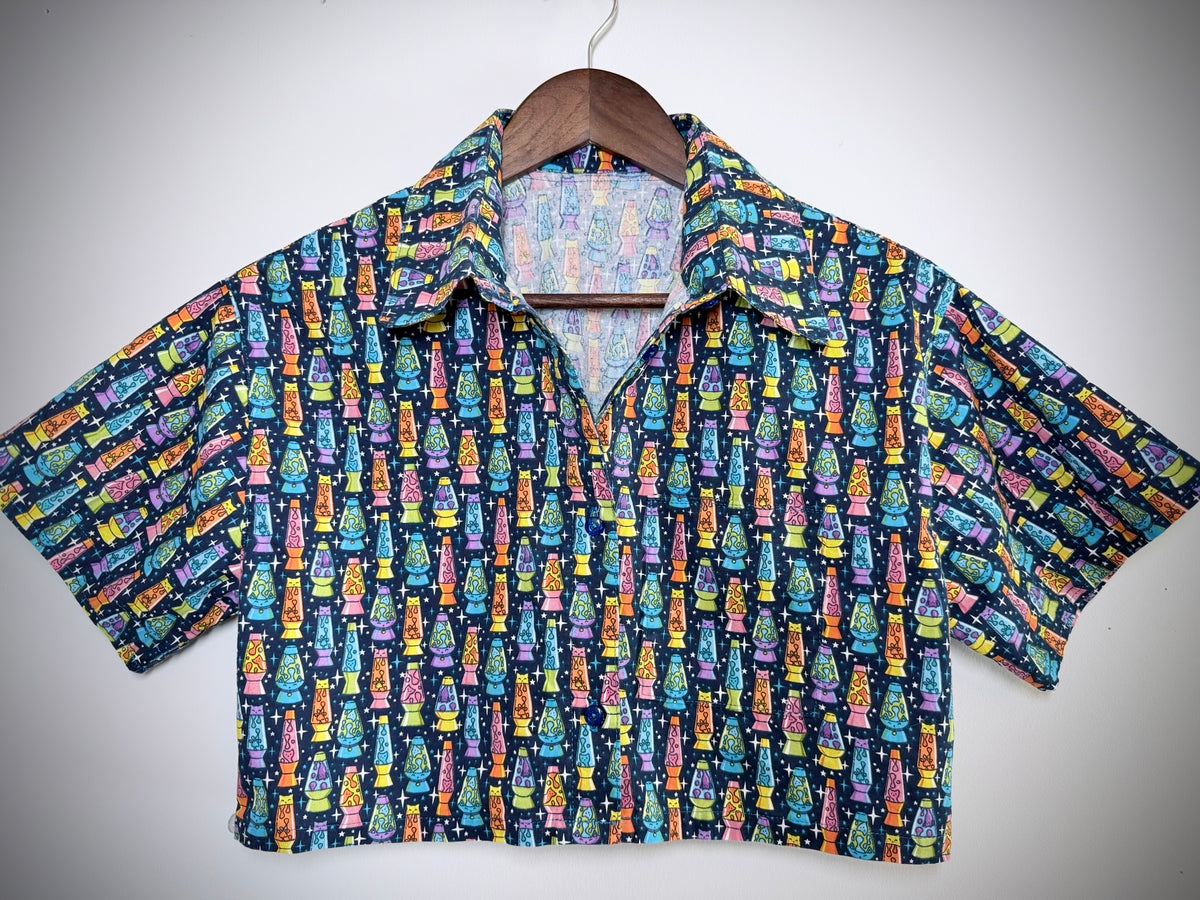 Cosmic Lava Cat Studio Button-Up